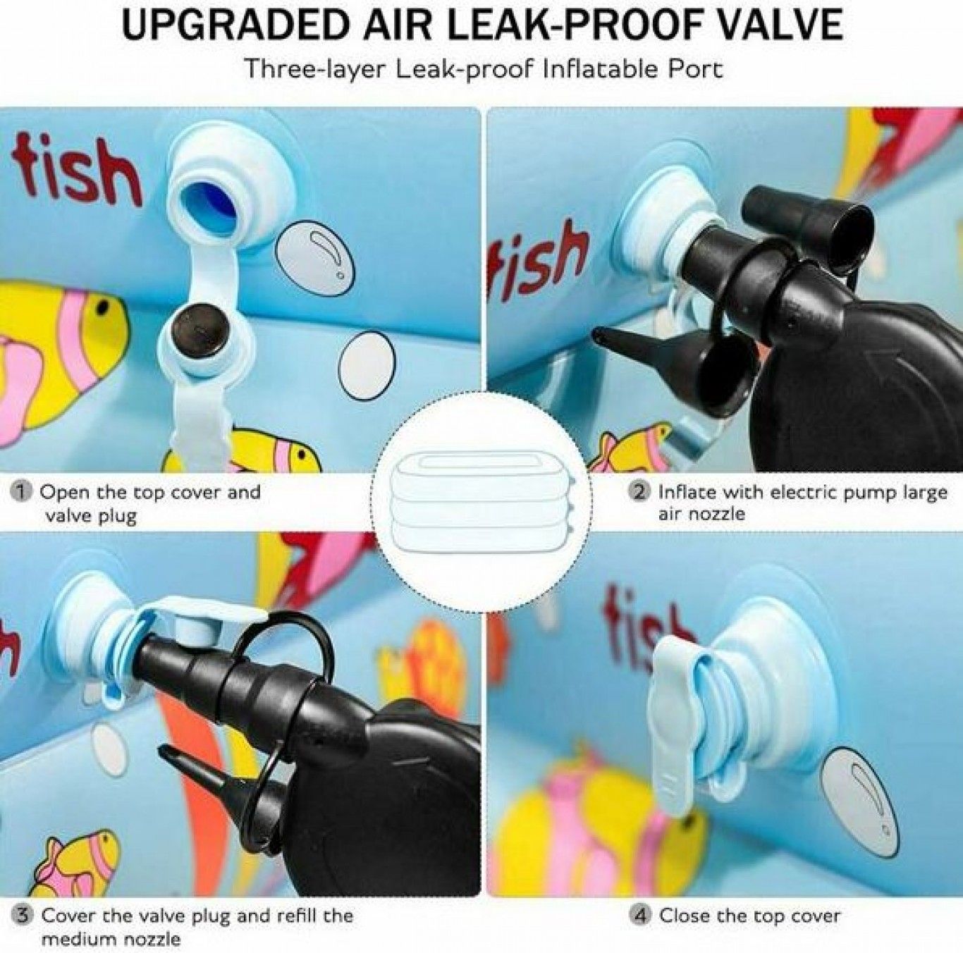 Μεγάλη Παιδική Πισίνα Φουσκωτή 305x180x60cm Μπλε - Swimming Pool Μεγάλη Παιδική Πισίνα Φουσκωτή 305x180x60cm Μπλε - Swimming Pool