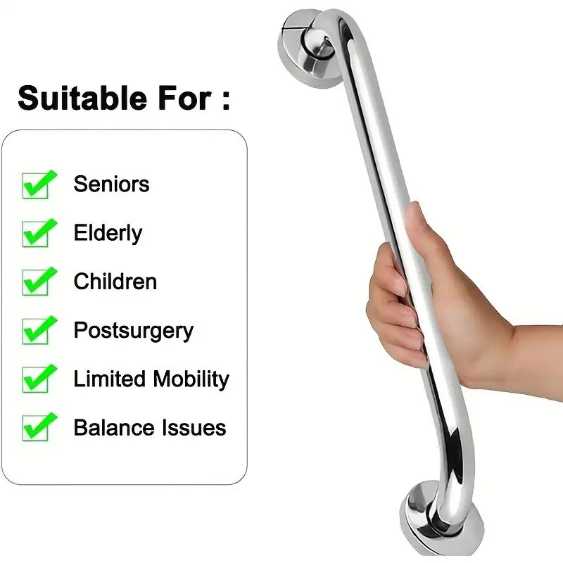 Μεγάλη Βοηθητική Λαβή Στήριξης ΑΜΕΑ 40cm Inox Τοίχου, Μπάνιου - Ανοξείδωτη Μπάρα Στήριξης για AMEA - Ασημί Μεγάλη Βοηθητική Λαβή Στήριξης ΑΜΕΑ 40cm Inox Τοίχου, Μπάνιου - Ανοξείδωτη Μπάρα Στήριξης για AMEA - Ασημί
