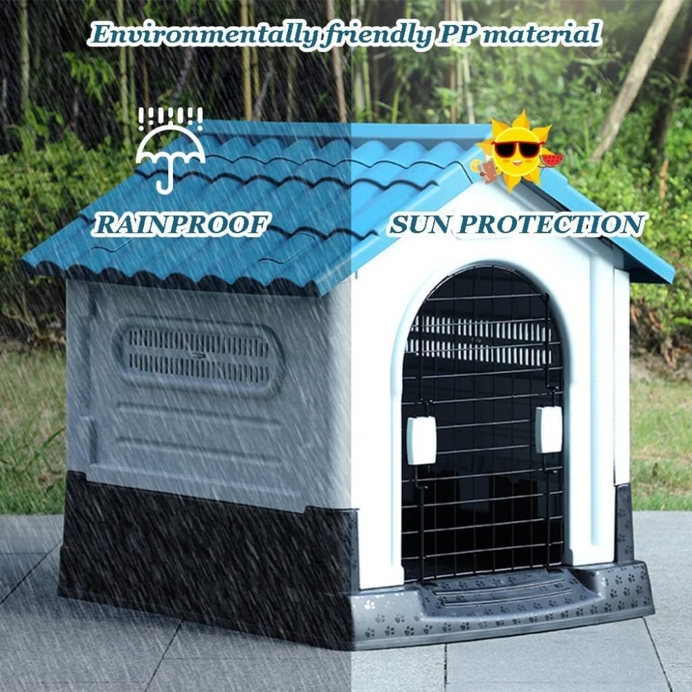 Μεγάλο Σπίτι Σκύλου 88x99x105 εκ από Ανακυκλωμένο Πλαστικό με Μεταλλική Πόρτα Μεγάλο Σπίτι Σκύλου 88x99x105 εκ από Ανακυκλωμένο Πλαστικό με Μεταλλική Πόρτα