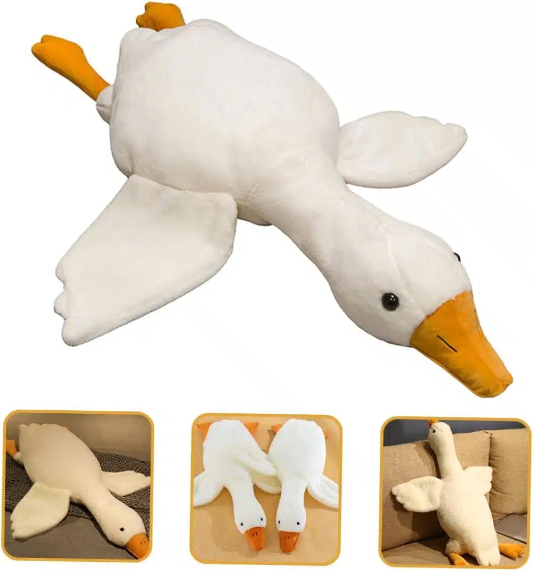 Μεγάλo Βελούδινo Λούτρινo Αρκουδάκι Ξαπλωτή Πάπια – Μαξιλάρι 130cm Λευκό Μεγάλo Βελούδινo Λούτρινo Αρκουδάκι Ξαπλωτή Πάπια – Μαξιλάρι 130cm Λευκό