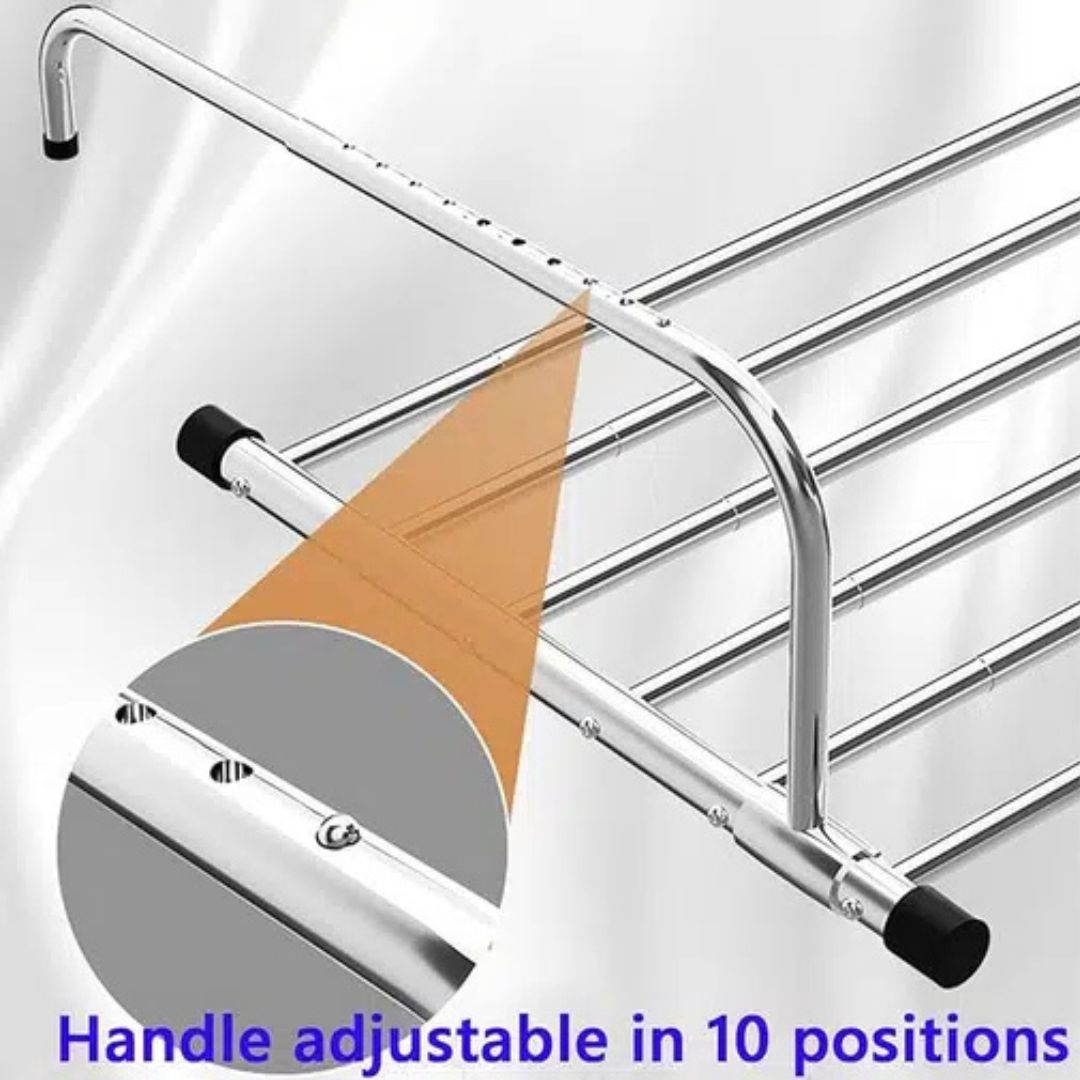 Μεταλλική Απλώστρα Ρούχων από Ανοξείδωτο Ατσάλι για Κάγκελο Μπαλκονιού 63 x 110cm Μεταλλική Απλώστρα Ρούχων από Ανοξείδωτο Ατσάλι για Κάγκελο Μπαλκονιού 63 x 110cm