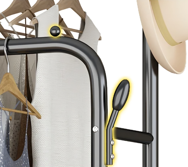 Μεταλλική Διπλή Κρεμάστρα - Καλόγερος - Παπουτσοθήκη Δαπέδου με 2 Ράφια - 110 x 33 x 150cm Μεταλλική Διπλή Κρεμάστρα - Καλόγερος - Παπουτσοθήκη Δαπέδου με 2 Ράφια - 110 x 33 x 150cm