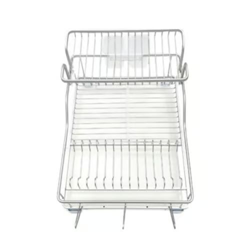 Μεταλλική Διπλή Πιατοθήκη Στραγγίσματος με Δίσκο 30x45x35 cm Μεταλλική Διπλή Πιατοθήκη Στραγγίσματος με Δίσκο 30x45x35 cm
