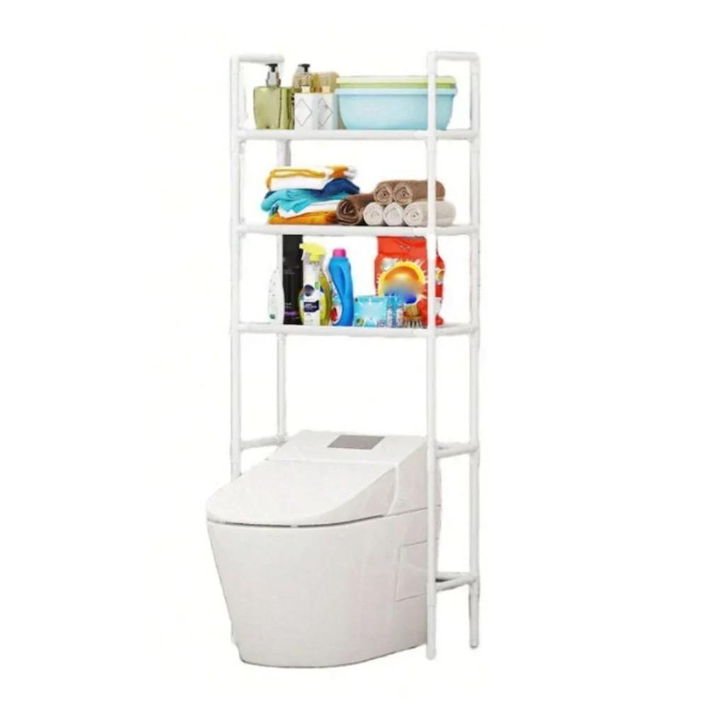 Μεταλλική Επιδαπέδια Ραφιέρα Μπάνιου Λεκάνης Οργάνωσης & Αποθήκευσης 3 Επιπέδων Λευκό Μεταλλική Επιδαπέδια Ραφιέρα Μπάνιου Λεκάνης Οργάνωσης & Αποθήκευσης 3 Επιπέδων Λευκό