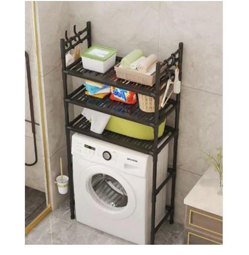 Μεταλλική Επιδαπέδια Ραφιέρα Μπάνιου Πλυντηρίου Οργάνωσης & Αποθήκευσης 3 Επιπέδων 169.2x26x63.5cm Μαύρο Μεταλλική Επιδαπέδια Ραφιέρα Μπάνιου Πλυντηρίου Οργάνωσης & Αποθήκευσης 3 Επιπέδων 169.2x26x63.5cm Μαύρο