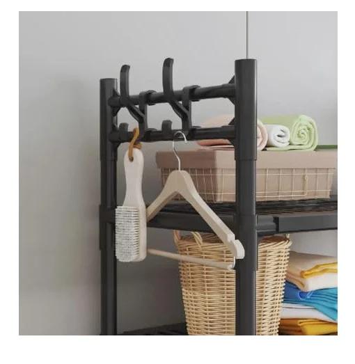 Μεταλλική Επιδαπέδια Ραφιέρα Μπάνιου Πλυντηρίου Οργάνωσης & Αποθήκευσης 3 Επιπέδων 169.2x26x63.5cm Μαύρο Μεταλλική Επιδαπέδια Ραφιέρα Μπάνιου Πλυντηρίου Οργάνωσης & Αποθήκευσης 3 Επιπέδων 169.2x26x63.5cm Μαύρο