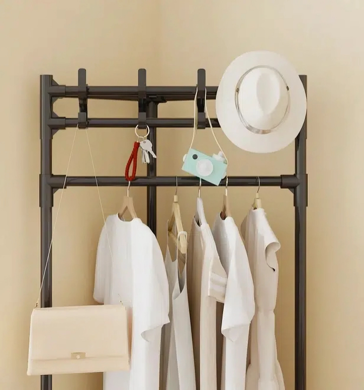 Μεταλλική Γωνιακή Κρεμάστρα Δαπέδου - Παπουτσοθήκη με 3 Ράφια - 185 x 40 x 40 εκ - Three Layers Corner Coat Rack Μεταλλική Γωνιακή Κρεμάστρα Δαπέδου - Παπουτσοθήκη με 3 Ράφια - 185 x 40 x 40 εκ - Three Layers Corner Coat Rack