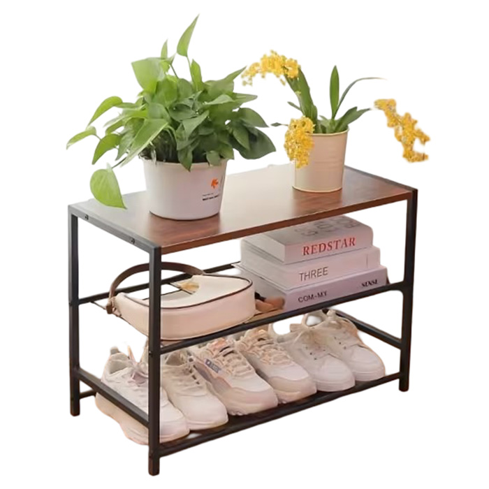 Μεταλλική Παπουτσοθήκη 3 Επιπέδων με Ξύλινη Επιφάνεια 43×63×30cm – Industrial Shoe Rack Μεταλλική Παπουτσοθήκη 3 Επιπέδων με Ξύλινη Επιφάνεια 43×63×30cm – Industrial Shoe Rack