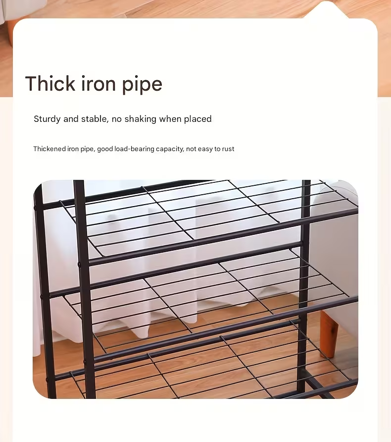 Μεταλλική Παπουτσοθήκη 5 Επιπέδων με Ξύλινη Επιφάνεια 83×63×30cm Μεταλλική Παπουτσοθήκη 5 Επιπέδων με Ξύλινη Επιφάνεια 83×63×30cm