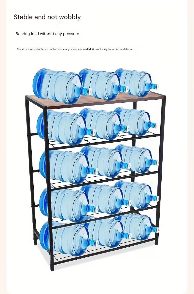 Μεταλλική Παπουτσοθήκη 5 Επιπέδων με Ξύλινη Επιφάνεια 83×63×30cm Μεταλλική Παπουτσοθήκη 5 Επιπέδων με Ξύλινη Επιφάνεια 83×63×30cm