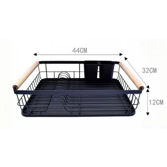 Πιατοθήκη Νεροχύτη σε Μαύρο Χρώμα 44x32x12cm Πιατοθήκη Νεροχύτη σε Μαύρο Χρώμα 44x32x12cm