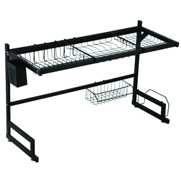 Μεταλλική Πιατοθήκη - Στεγνωτήριο Πιάτων για Οργάνωση Κουζίνας Δύο Επιπέδων σε Μαύρο Χρώμα Kitchen Rack Μεταλλική Πιατοθήκη - Στεγνωτήριο Πιάτων για Οργάνωση Κουζίνας Δύο Επιπέδων σε Μαύρο Χρώμα Kitchen Rack