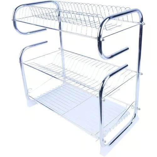 Μεταλλική Πιατοθήκη Στραγγίσματος 47x23x28 cm Ασημί Μεταλλική Πιατοθήκη Στραγγίσματος 47x23x28 cm Ασημί