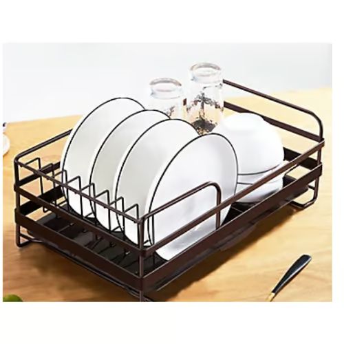 Μεταλλική Πιατοθήκη Στραγγίσματος με Αποσπώμενο Δίσκο 24.5x15x39.5 cm - Καφέ Μεταλλική Πιατοθήκη Στραγγίσματος με Αποσπώμενο Δίσκο 24.5x15x39.5 cm - Καφέ