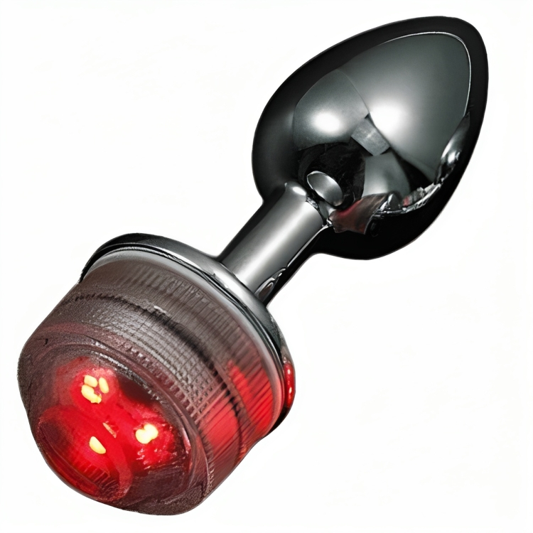 Μεταλλική Πρωκτική Σφήνα με Φως & Τηλεχειριστήριο Μεταλλική Πρωκτική Σφήνα με Φως & Τηλεχειριστήριο