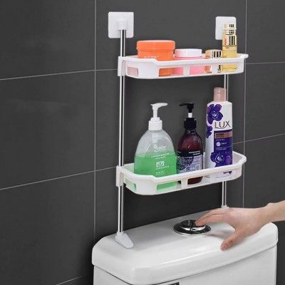 Μεταλλική Ραφιέρα Επικαθήμενη στο Καζανάκι της Τουαλέτας 3 Επιπέδων για το Μπάνιο Λευκή Μεταλλική Ραφιέρα Επικαθήμενη στο Καζανάκι της Τουαλέτας 3 Επιπέδων για το Μπάνιο Λευκή