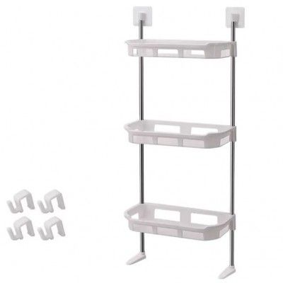 Μεταλλική Ραφιέρα Επικαθήμενη στο Καζανάκι της Τουαλέτας 3 Επιπέδων για το Μπάνιο Λευκή Μεταλλική Ραφιέρα Επικαθήμενη στο Καζανάκι της Τουαλέτας 3 Επιπέδων για το Μπάνιο Λευκή