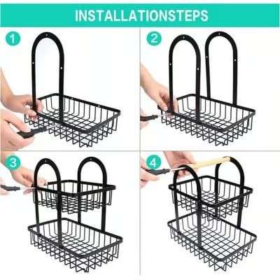 Μεταλλική Ραφιέρα – Φρουτιέρα 2 Επιπέδων 37x30x18.5cm με Ξύλινη Λαβή Μεταλλική Ραφιέρα – Φρουτιέρα 2 Επιπέδων 37x30x18.5cm με Ξύλινη Λαβή