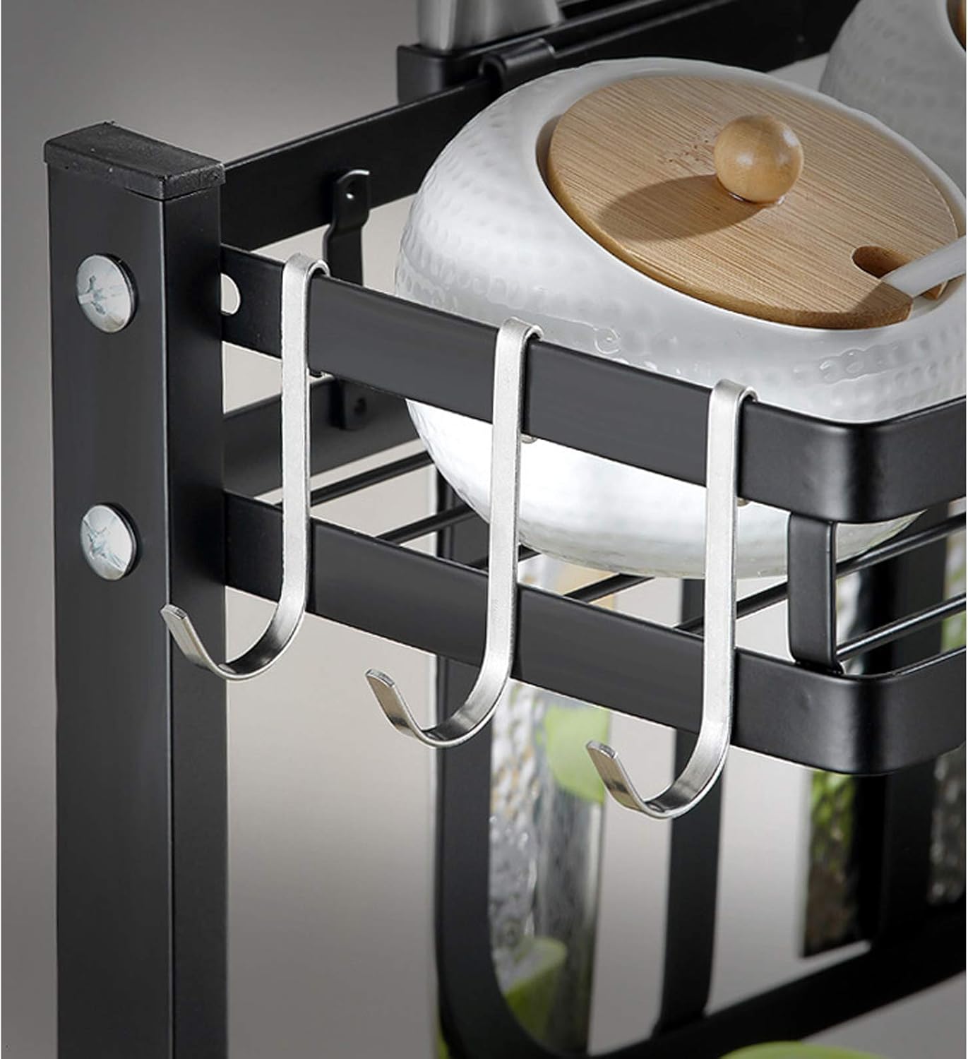 Μεταλλική Ραφιέρα Κουζίνας 3 Επιπέδων για Οργάνωση Μπαχαρικών & Βασικών Υλικών Μεταλλική Ραφιέρα Κουζίνας 3 Επιπέδων για Οργάνωση Μπαχαρικών & Βασικών Υλικών