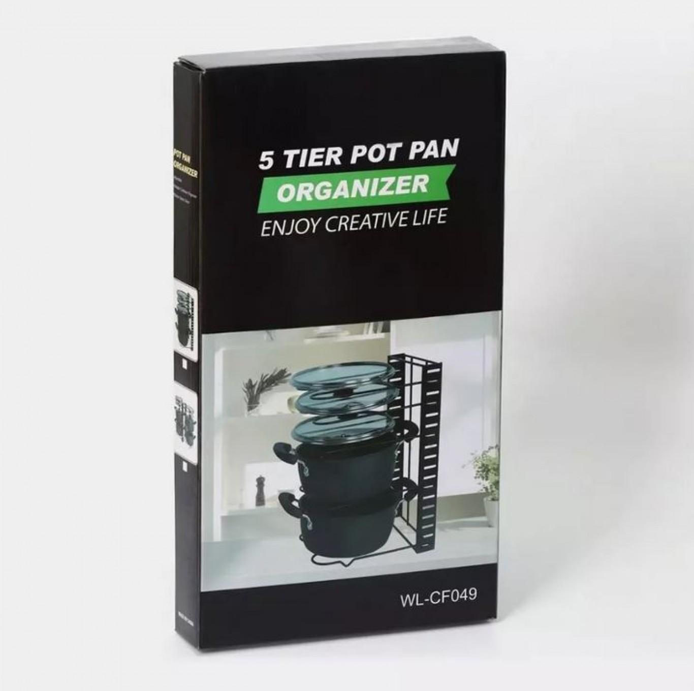Μεταλλική Ραφιέρα Οργάνωσης Μαγειρικών Σκευών 5 Επιπέδων Μαύρη Μεταλλική Ραφιέρα Οργάνωσης Μαγειρικών Σκευών 5 Επιπέδων Μαύρη
