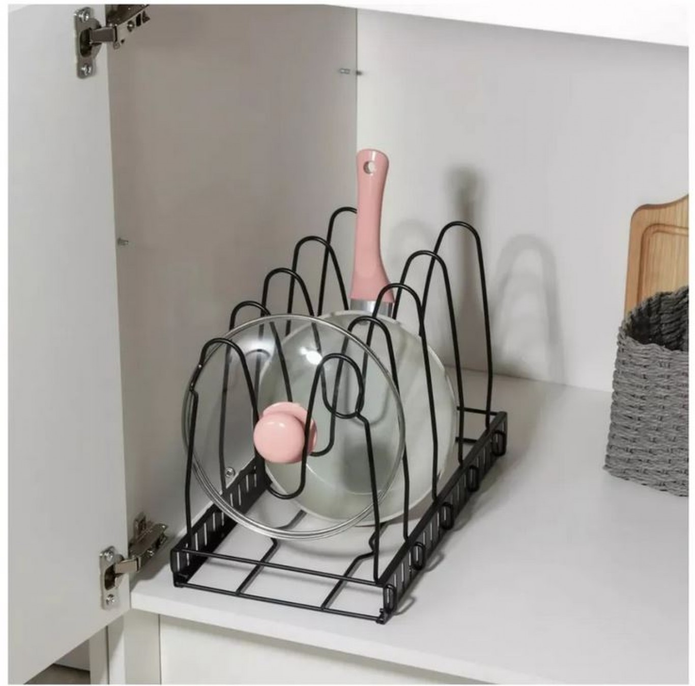 Μεταλλική Ραφιέρα Οργάνωσης Μαγειρικών Σκευών 5 Επιπέδων Μαύρη Μεταλλική Ραφιέρα Οργάνωσης Μαγειρικών Σκευών 5 Επιπέδων Μαύρη