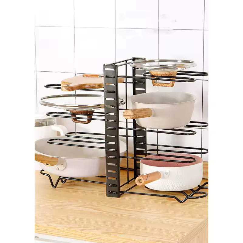 Μεταλλική Ραφιέρα Οργάνωσης Μαγειρικών Σκευών 5 Επιπέδων Μαύρη Μεταλλική Ραφιέρα Οργάνωσης Μαγειρικών Σκευών 5 Επιπέδων Μαύρη