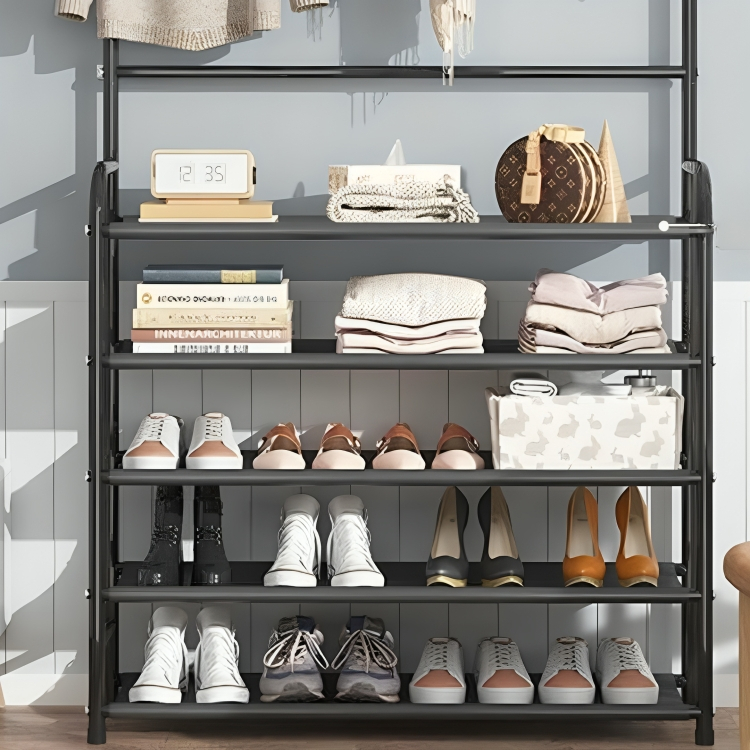 Μεταλλική Ραφιέρα Παπουτσοθήκη 172x57x62 4 Επιπέδων & Κρεμάστρα Εισόδου, Μπάνιου, για Παλτά, Μπουφάν & Καπέλα Έπιπλο Εισόδου Μεταλλική Ραφιέρα Παπουτσοθήκη 172x57x62 4 Επιπέδων & Κρεμάστρα Εισόδου, Μπάνιου, για Παλτά, Μπουφάν & Καπέλα Έπιπλο Εισόδου