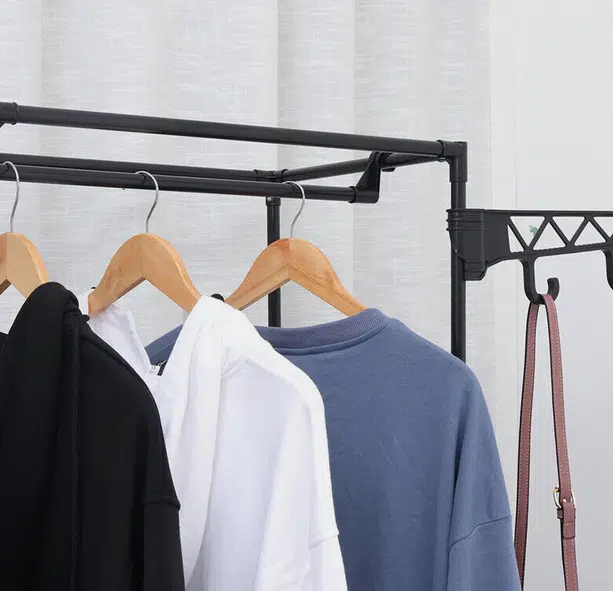 Μεταλλική Τριπλή Κρεμάστρα - Παπουτσοθήκη Δαπέδου με 8 Ράφια - Βεστιάριο - Γκαρνταρόμπα 162 x 43 x 175 cm Μαύρο Μεταλλική Τριπλή Κρεμάστρα - Παπουτσοθήκη Δαπέδου με 8 Ράφια - Βεστιάριο - Γκαρνταρόμπα 162 x 43 x 175 cm Μαύρο