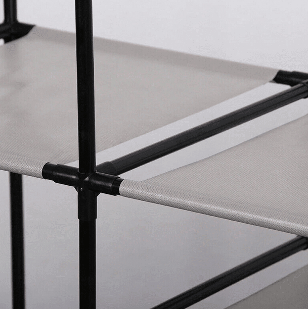 Μεταλλική Τριπλή Κρεμάστρα - Παπουτσοθήκη Δαπέδου με 8 Ράφια - Βεστιάριο - Γκαρνταρόμπα 162 x 43 x 175 cm Μαύρο Μεταλλική Τριπλή Κρεμάστρα - Παπουτσοθήκη Δαπέδου με 8 Ράφια - Βεστιάριο - Γκαρνταρόμπα 162 x 43 x 175 cm Μαύρο