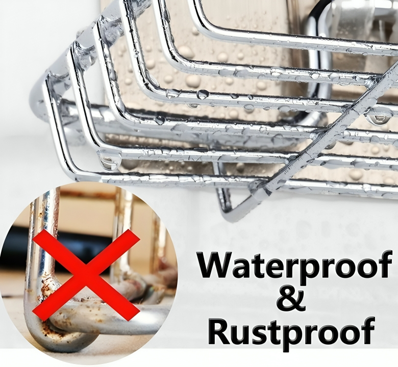 Μεταλλική Βάση 2 Επιπέδων για Μπάνιο και Κουζίνα - Με Αυτοκόλλητη Στήριξη Μεταλλική Βάση 2 Επιπέδων για Μπάνιο και Κουζίνα - Με Αυτοκόλλητη Στήριξη