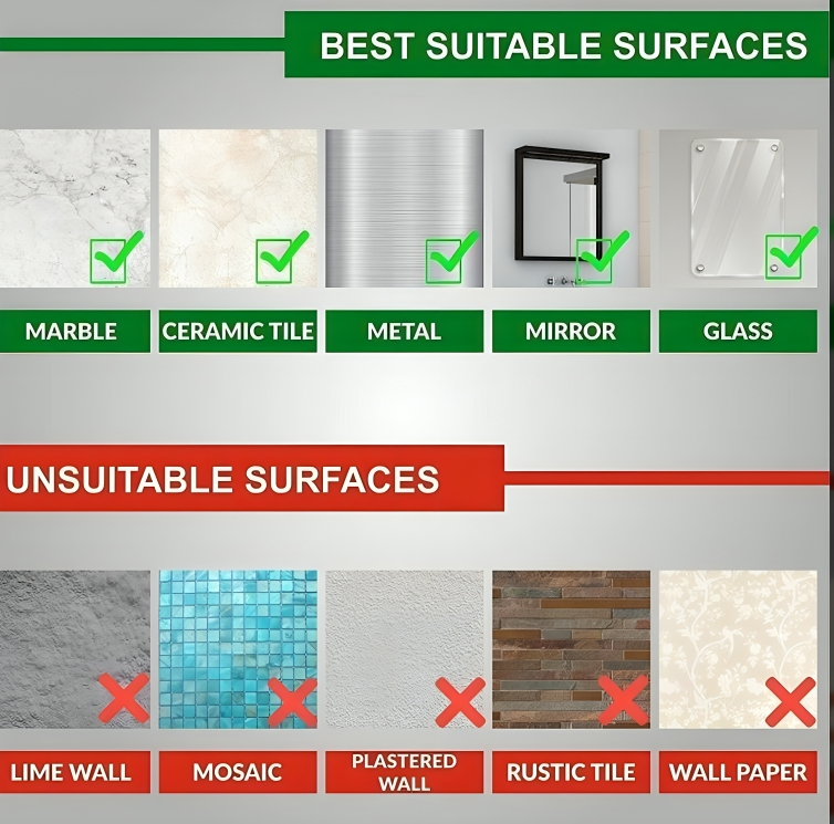 Μεταλλική Βάση 2 Επιπέδων για Μπάνιο και Κουζίνα - Με Αυτοκόλλητη Στήριξη Μεταλλική Βάση 2 Επιπέδων για Μπάνιο και Κουζίνα - Με Αυτοκόλλητη Στήριξη