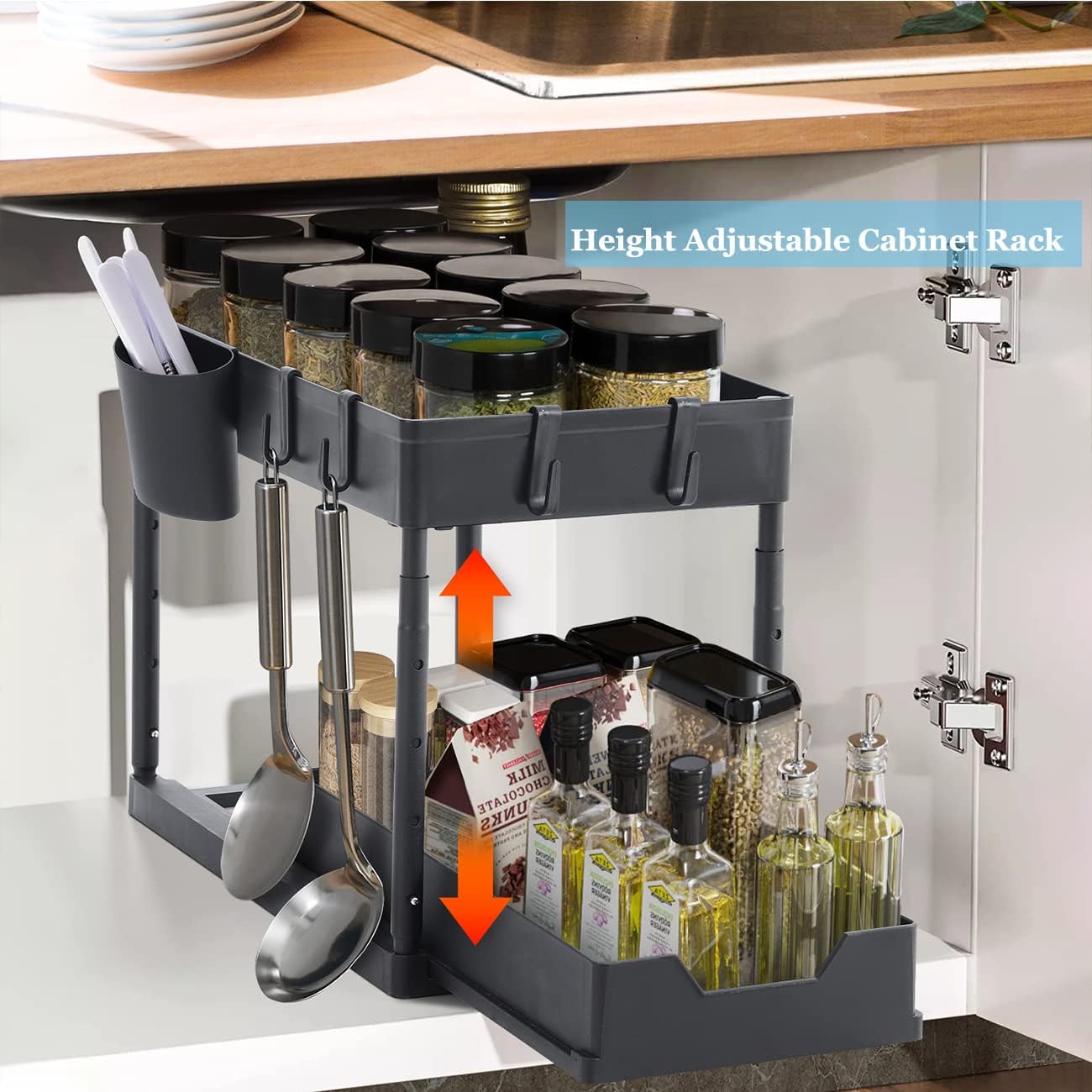 Μεταλλική Βάση Οργάνωσης με Επεκτεινόμενο Συρτάρι 32 x 22.5 x 40.5 cm - Μαύρη Μεταλλική Βάση Οργάνωσης με Επεκτεινόμενο Συρτάρι 32 x 22.5 x 40.5 cm - Μαύρη