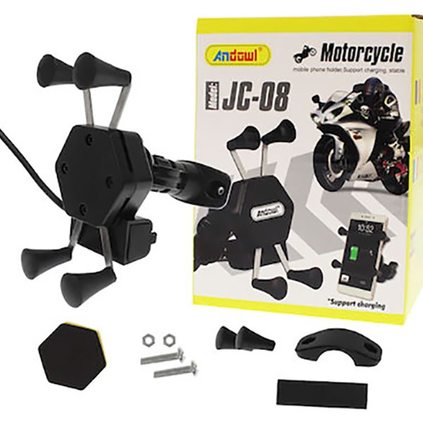 Μεταλλική Βάση Στήριξης Κινητού Andowl για Μηχανή και Ποδήλατο Μεταλλική Βάση Στήριξης Κινητού Andowl για Μηχανή και Ποδήλατο