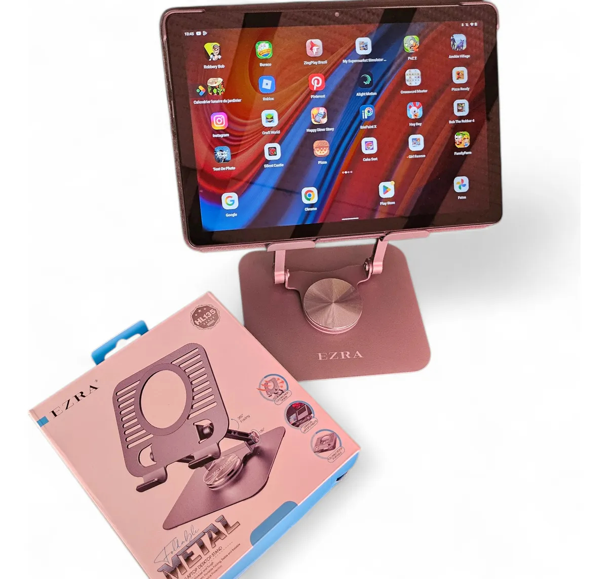 Μεταλλική Βάση Στήριξης Tablet 5–13” Ezra για 3 Συσκευές Ασημί Μεταλλική Βάση Στήριξης Tablet 5–13” Ezra για 3 Συσκευές Ασημί