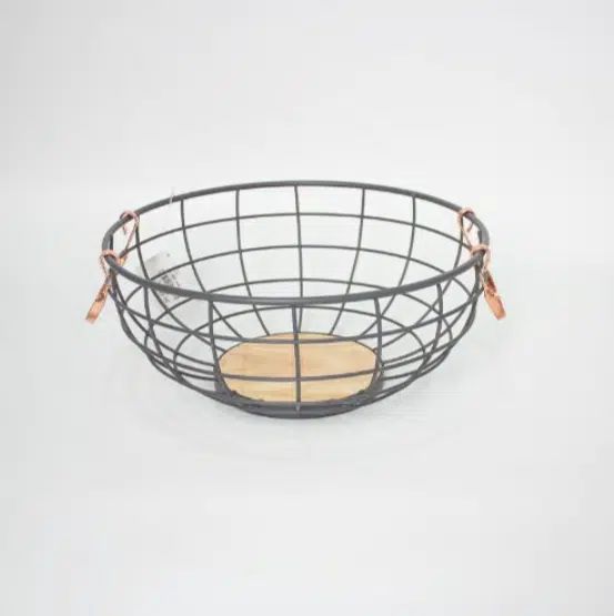 Μεταλλικό Καλάθι Φρούτων & Λαχανικών με Χερούλια 28×12.5 cm – Γκρι Μεταλλικό Καλάθι Φρούτων & Λαχανικών με Χερούλια 28×12.5 cm – Γκρι