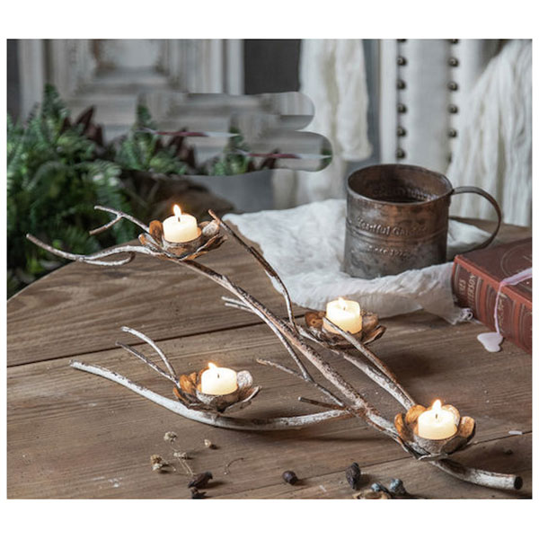 Μεταλλικό Κηροπήγιο Κλαδί Τεσσάρων Θέσεων Deep Forest 67x27x15cm Μεταλλικό Κηροπήγιο Κλαδί Τεσσάρων Θέσεων Deep Forest 67x27x15cm