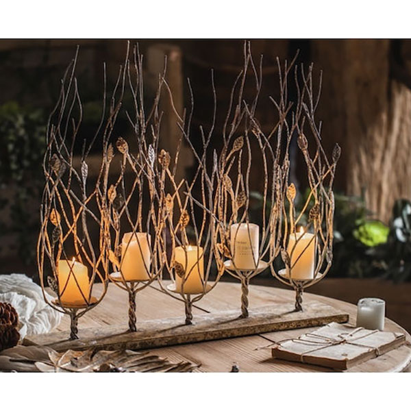 Μεταλλικό Κηροπήγιο Πέντε Θέσεων Montana 62x13.5x3cm Μεταλλικό Κηροπήγιο Πέντε Θέσεων Montana 62x13.5x3cm