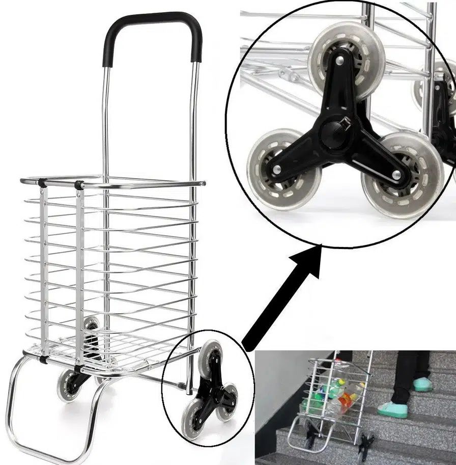 Μεταλλικό Πτυσσόμενο Καρότσι – Τρόλεϊ με 6 Τροχούς Μεταλλικό Πτυσσόμενο Καρότσι – Τρόλεϊ με 6 Τροχούς