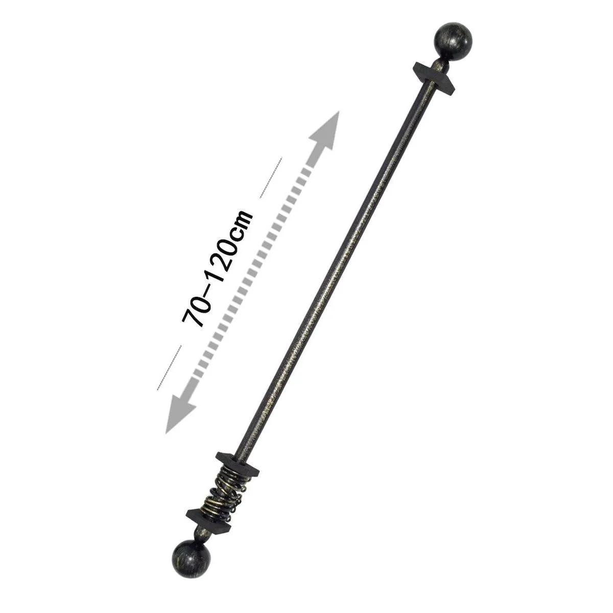 Μεταλλικό Πτυσσόμενο Κουρτινόξυλο 70-120cm Μαύρο/Μπρονζέ Μεταλλικό Πτυσσόμενο Κουρτινόξυλο 70-120cm Μαύρο/Μπρονζέ