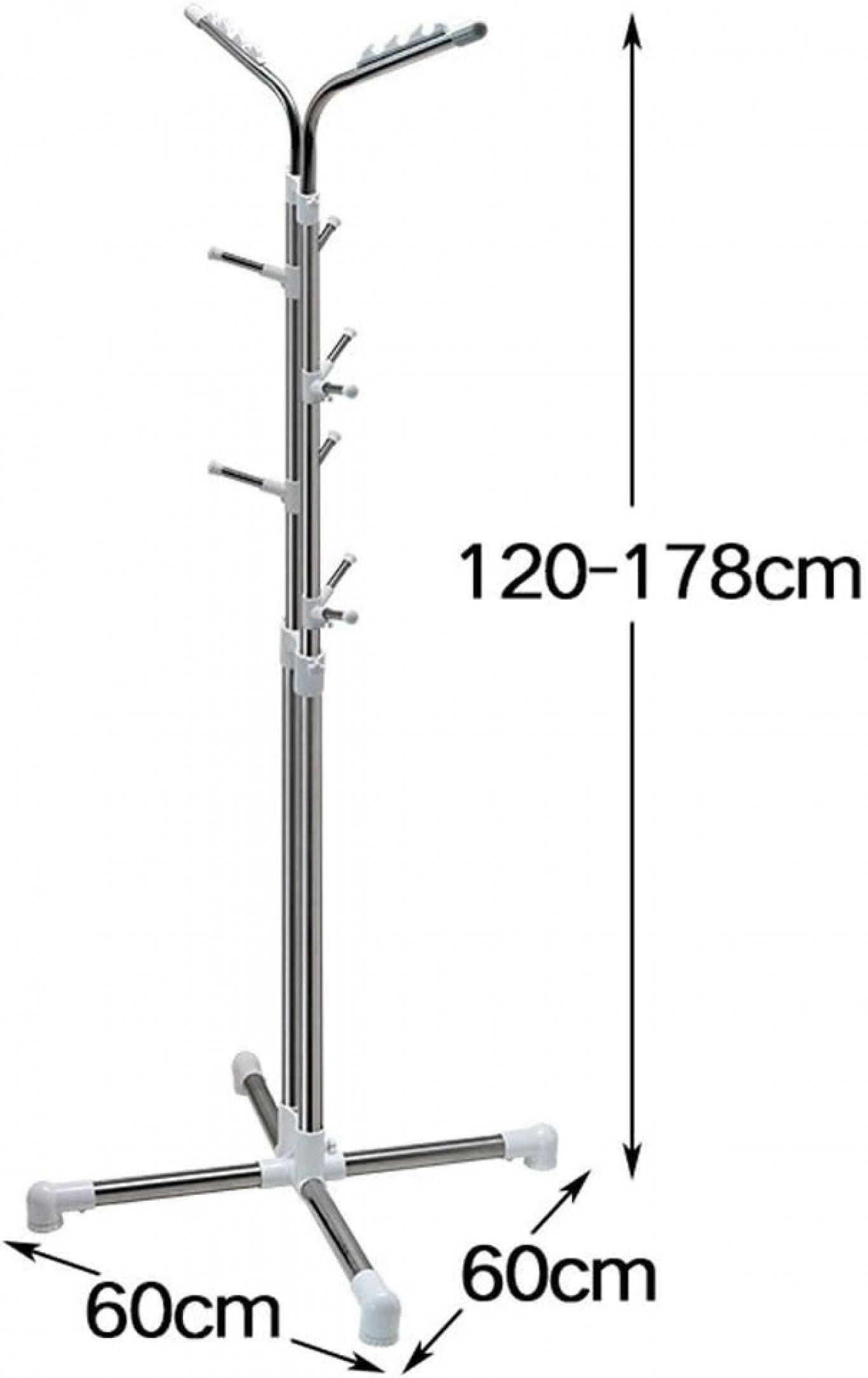 Μεταλλικός Επιδαπέδιος Καλόγερος - Κρεμάστρα Ρούχων 178cm με 4 Πόδια 60x60x120-178cm Μεταλλικός Επιδαπέδιος Καλόγερος - Κρεμάστρα Ρούχων 178cm με 4 Πόδια 60x60x120-178cm