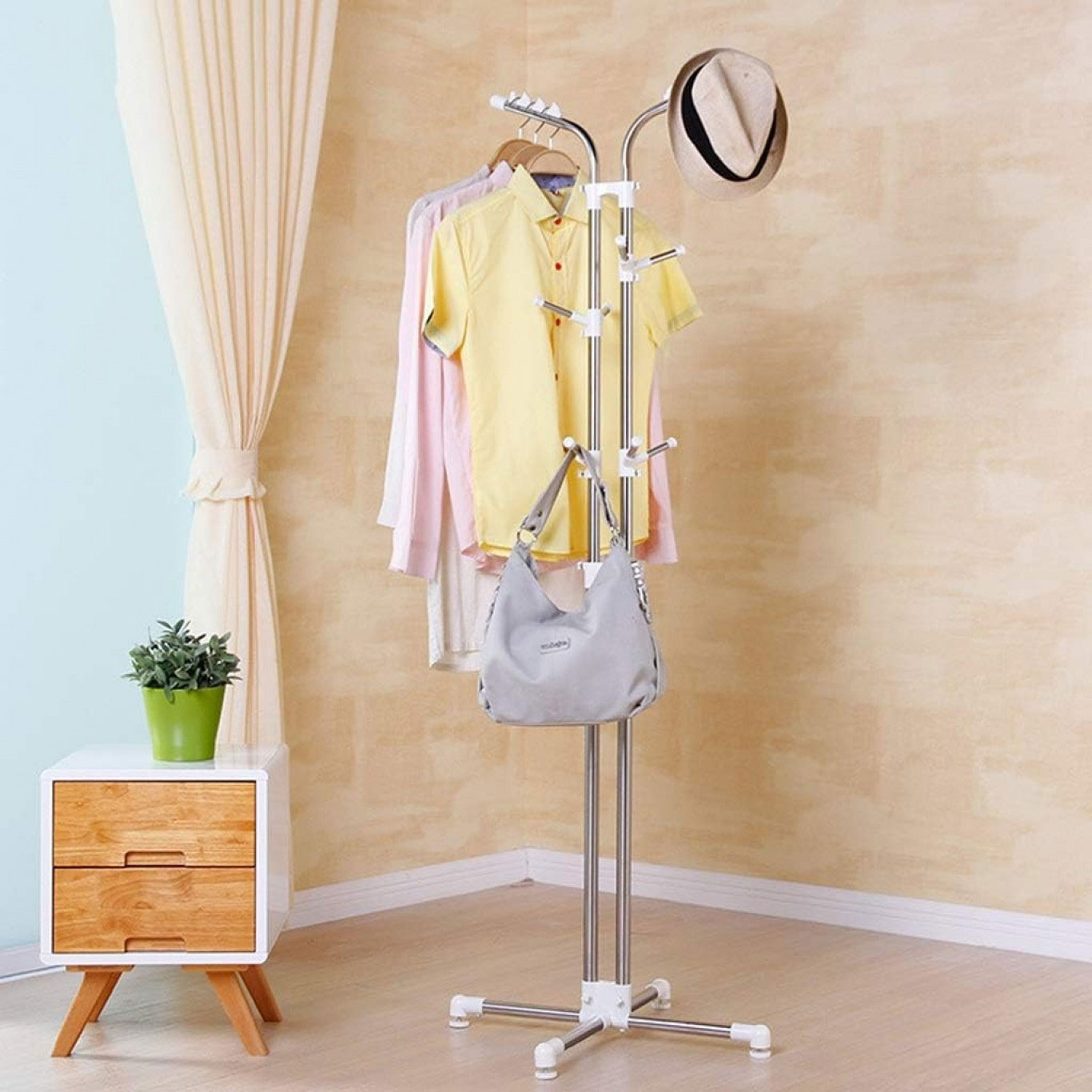 Μεταλλικός Επιδαπέδιος Καλόγερος - Κρεμάστρα Ρούχων 178cm με 4 Πόδια 60x60x120-178cm Μεταλλικός Επιδαπέδιος Καλόγερος - Κρεμάστρα Ρούχων 178cm με 4 Πόδια 60x60x120-178cm