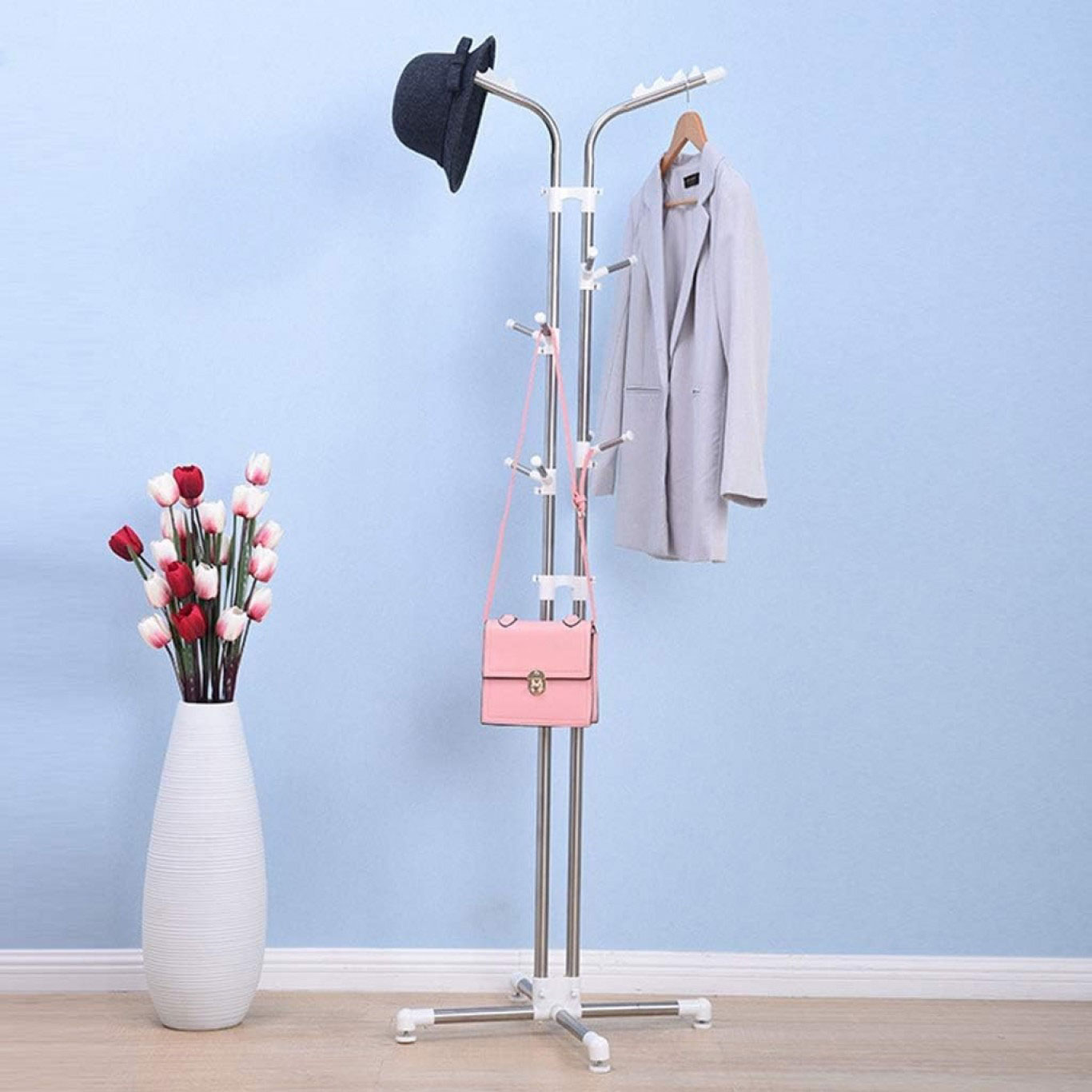 Μεταλλικός Επιδαπέδιος Καλόγερος - Κρεμάστρα Ρούχων 178cm με 4 Πόδια 60x60x120-178cm Μεταλλικός Επιδαπέδιος Καλόγερος - Κρεμάστρα Ρούχων 178cm με 4 Πόδια 60x60x120-178cm