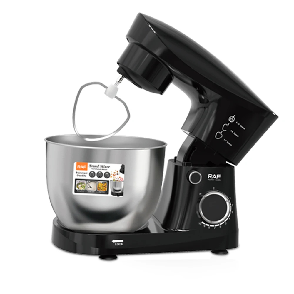 Μίξερ 1500W με Ανοξείδωτο Περιστρεφόμενο Κάδο 4L, 3 Εξαρτήματα και 10 Ρυθμίσεις Έντασης - RAF Μίξερ 1500W με Ανοξείδωτο Περιστρεφόμενο Κάδο 4L, 3 Εξαρτήματα και 10 Ρυθμίσεις Έντασης - RAF