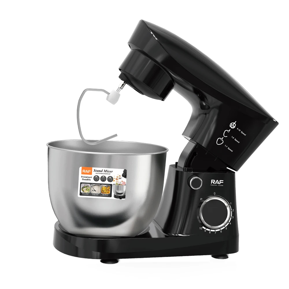 Μίξερ 1500W με Ανοξείδωτο Περιστρεφόμενο Κάδο 4L, 3 Εξαρτήματα και 10 Ρυθμίσεις Έντασης - RAF Μίξερ 1500W με Ανοξείδωτο Περιστρεφόμενο Κάδο 4L, 3 Εξαρτήματα και 10 Ρυθμίσεις Έντασης - RAF