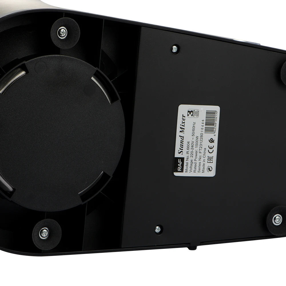 Μίξερ 1500W με Ανοξείδωτο Περιστρεφόμενο Κάδο 4L, 3 Εξαρτήματα και 10 Ρυθμίσεις Έντασης - RAF Μίξερ 1500W με Ανοξείδωτο Περιστρεφόμενο Κάδο 4L, 3 Εξαρτήματα και 10 Ρυθμίσεις Έντασης - RAF