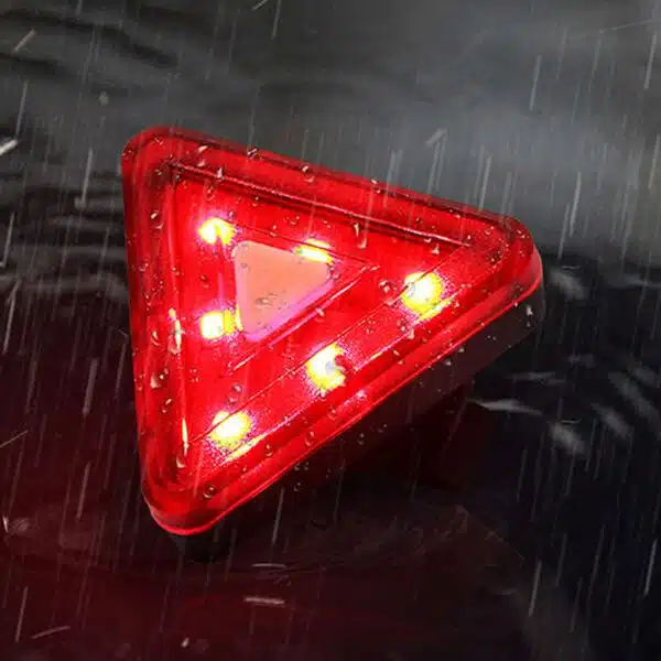 Mini Επαναφορτιζόμενο Προειδοποιητικό Τρίγωνο USB 6 SMD για Ποδήλατα Με 5 Λειτουργίες SOS Mini Επαναφορτιζόμενο Προειδοποιητικό Τρίγωνο USB 6 SMD για Ποδήλατα Με 5 Λειτουργίες SOS