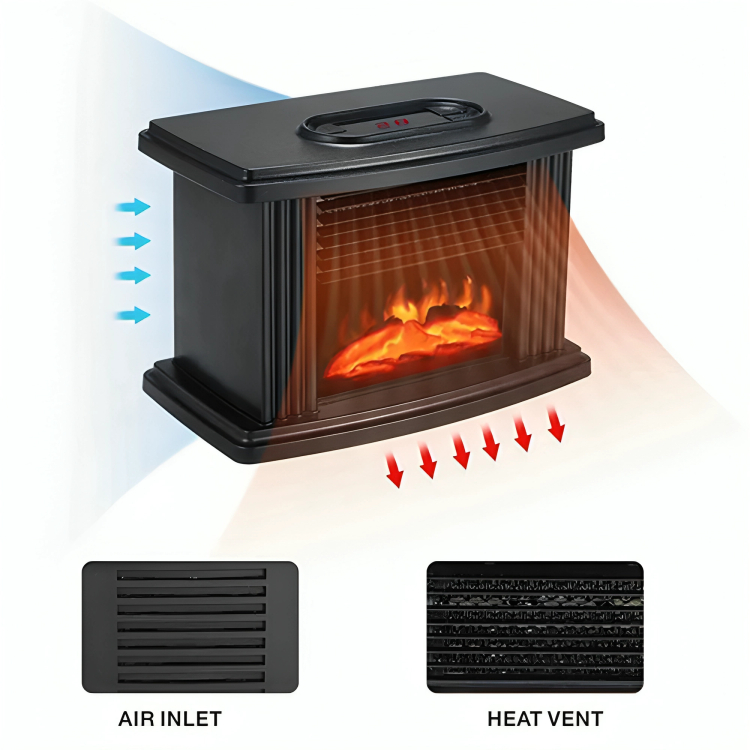 Μίνι Αερόθερμο Τζάκι 1000W με Εφέ Φλόγας & Τηλεχειρισμό - Flame Heater - 23 x 13 x 16cm Μίνι Αερόθερμο Τζάκι 1000W με Εφέ Φλόγας & Τηλεχειρισμό - Flame Heater - 23 x 13 x 16cm