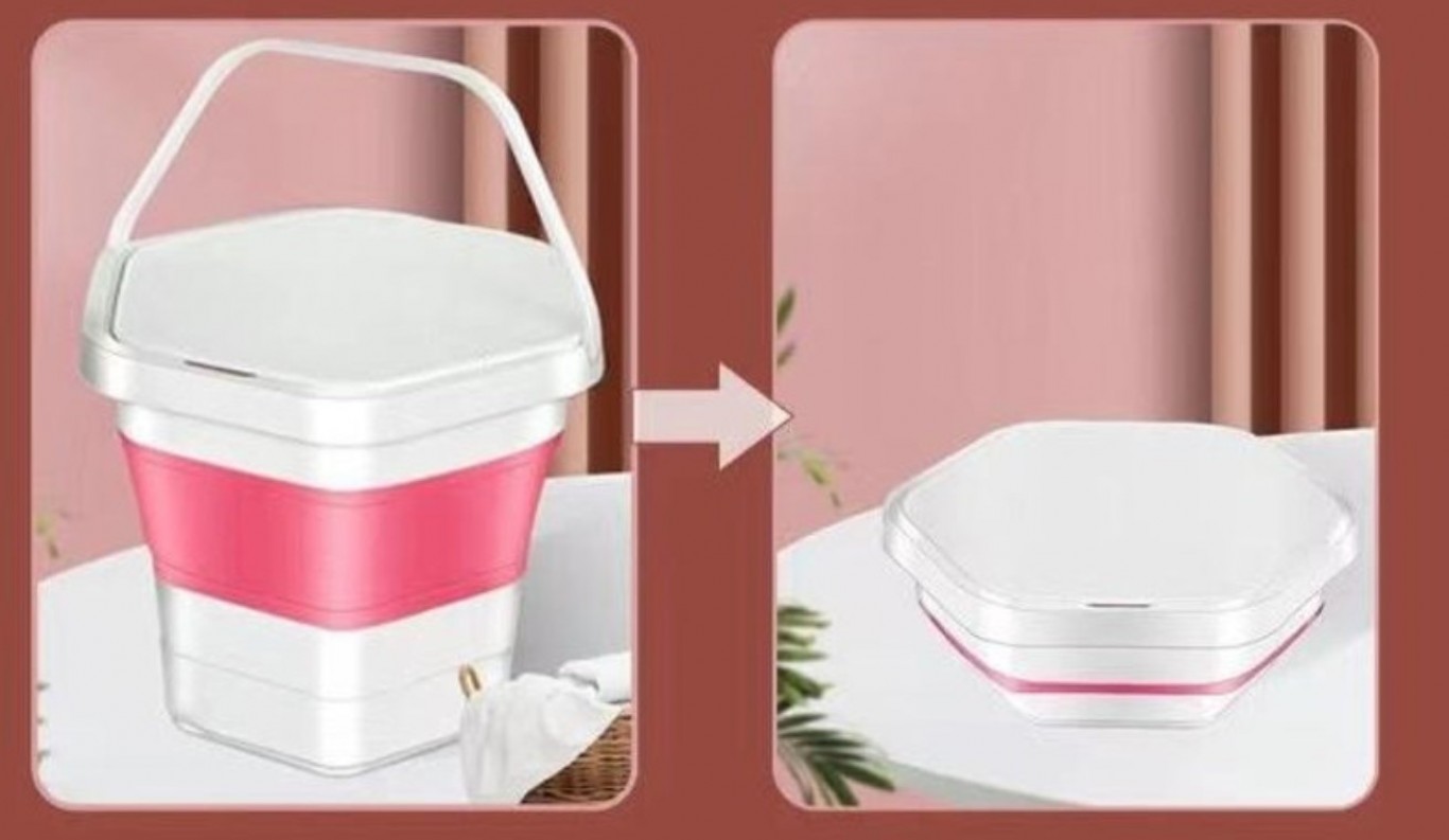 Μίνι Αναδιπλούμενο Φορητό Πλυντήριο Εξάγωνο USB Ταξιδιού για Απολύμανση με Όζον - Foldable Washing Machine Μίνι Αναδιπλούμενο Φορητό Πλυντήριο Εξάγωνο USB Ταξιδιού για Απολύμανση με Όζον - Foldable Washing Machine