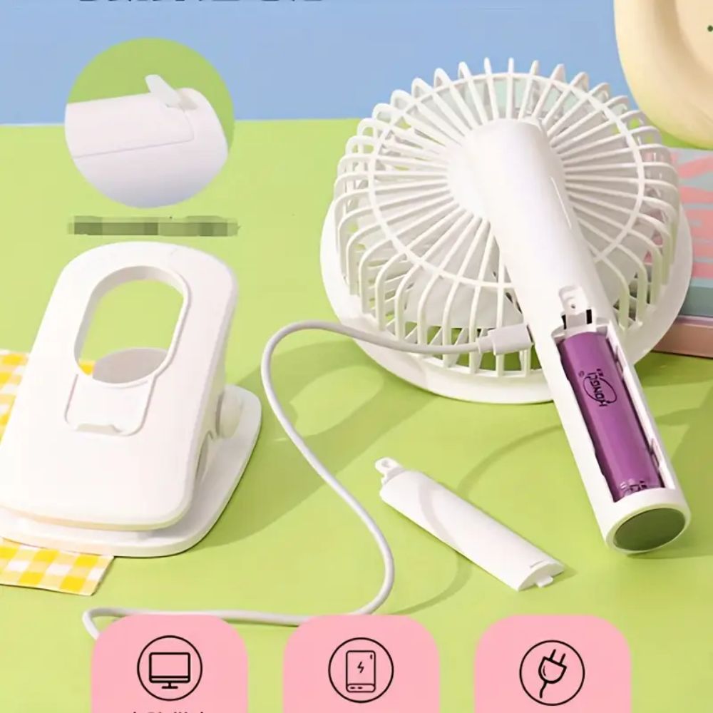 Mini Ανεμιστήρας USB με Κλιπ και LED Φωτισμό Diandi Επαναφορτιζόμενος Mini Ανεμιστήρας USB με Κλιπ και LED Φωτισμό Diandi Επαναφορτιζόμενος