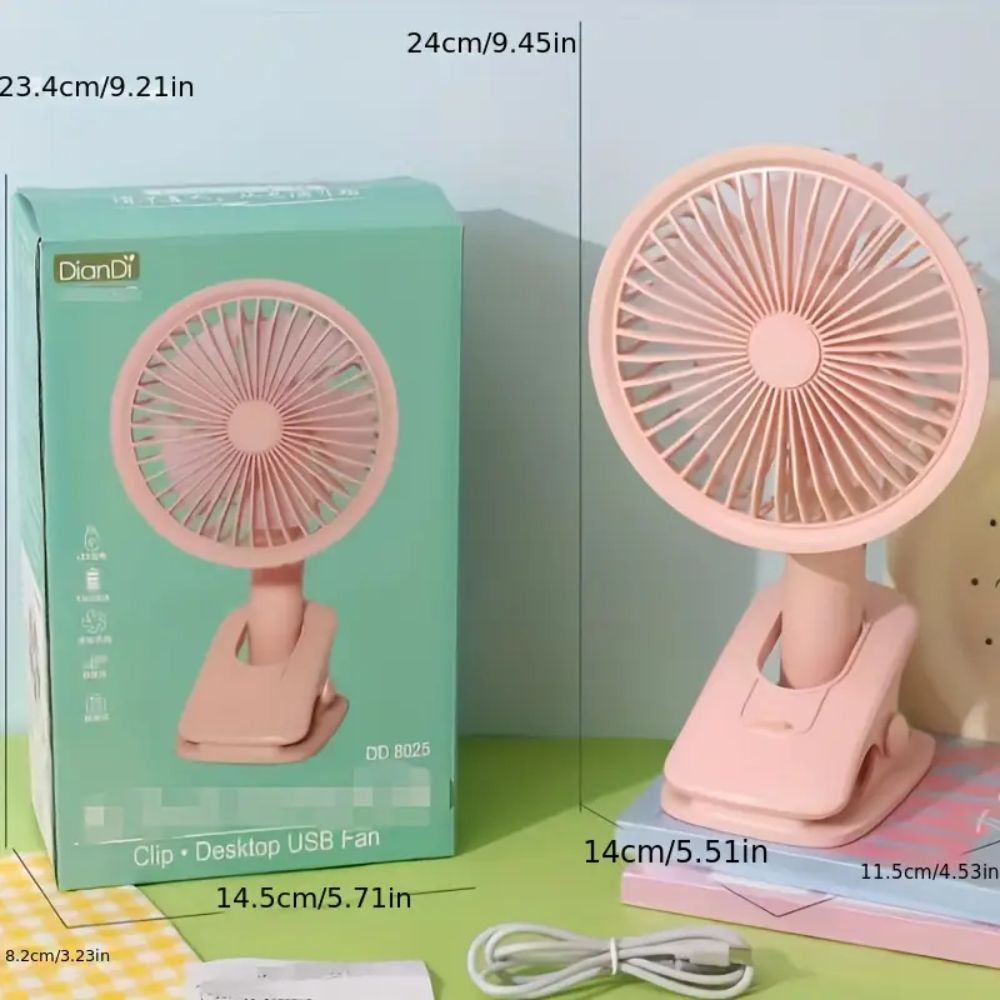 Mini Ανεμιστήρας USB με Κλιπ και LED Φωτισμό Diandi Επαναφορτιζόμενος Mini Ανεμιστήρας USB με Κλιπ και LED Φωτισμό Diandi Επαναφορτιζόμενος